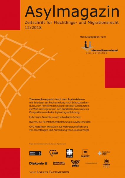 Asylmagazin 12/2018: "Nach dem Asylverfahren"
