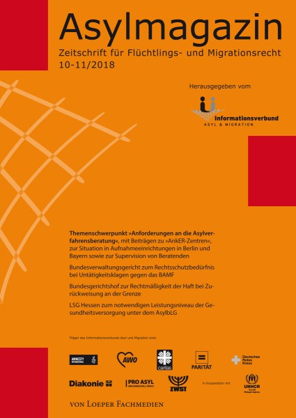 Asylmagazin 10-11/2018: "Asylverfahrensberatung"
